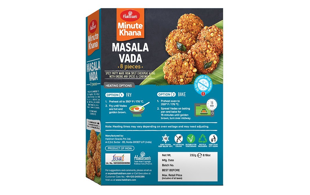 Haldiram's Minute Khana Masala Vada   Box  232 grams